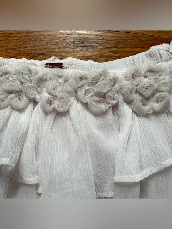 NWT Free People Blush Pink Claudia Ruffle Tank Top - Picture 4 of 8